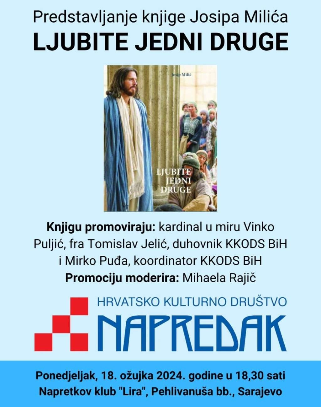 Vinko Puljić predstavlja knjigu 'Ljubite jedni druge', autora Josipa Milića